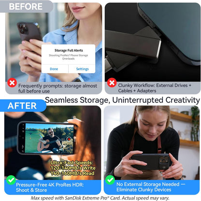 Airzy Invisible Storage Case for iPhone 16 Pro / 16 Pro Max