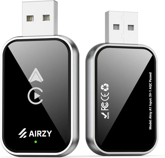 Airzy Wireless CarPlay & Android Auto Adapter – Seamless Plug & Play | Lag-Free | Dual Compatibility